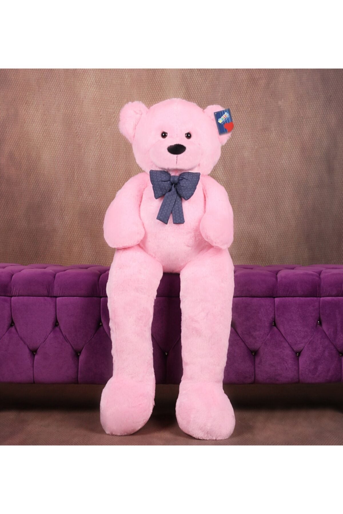 Toy 80 Cm Big Teddy Teddy With Bow Tie Pink