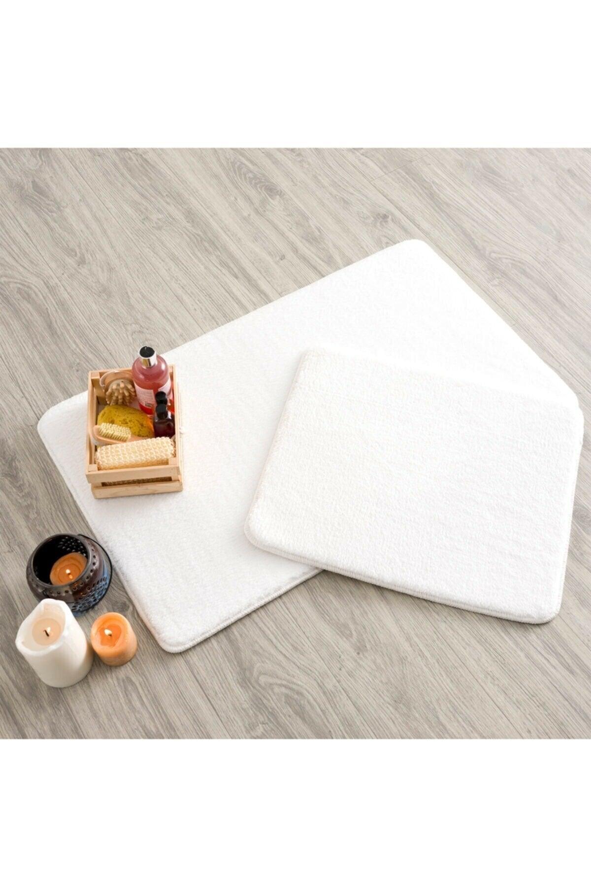 Bath Mat Set Plush Non-Slip Floor Carpet White - Swordslife