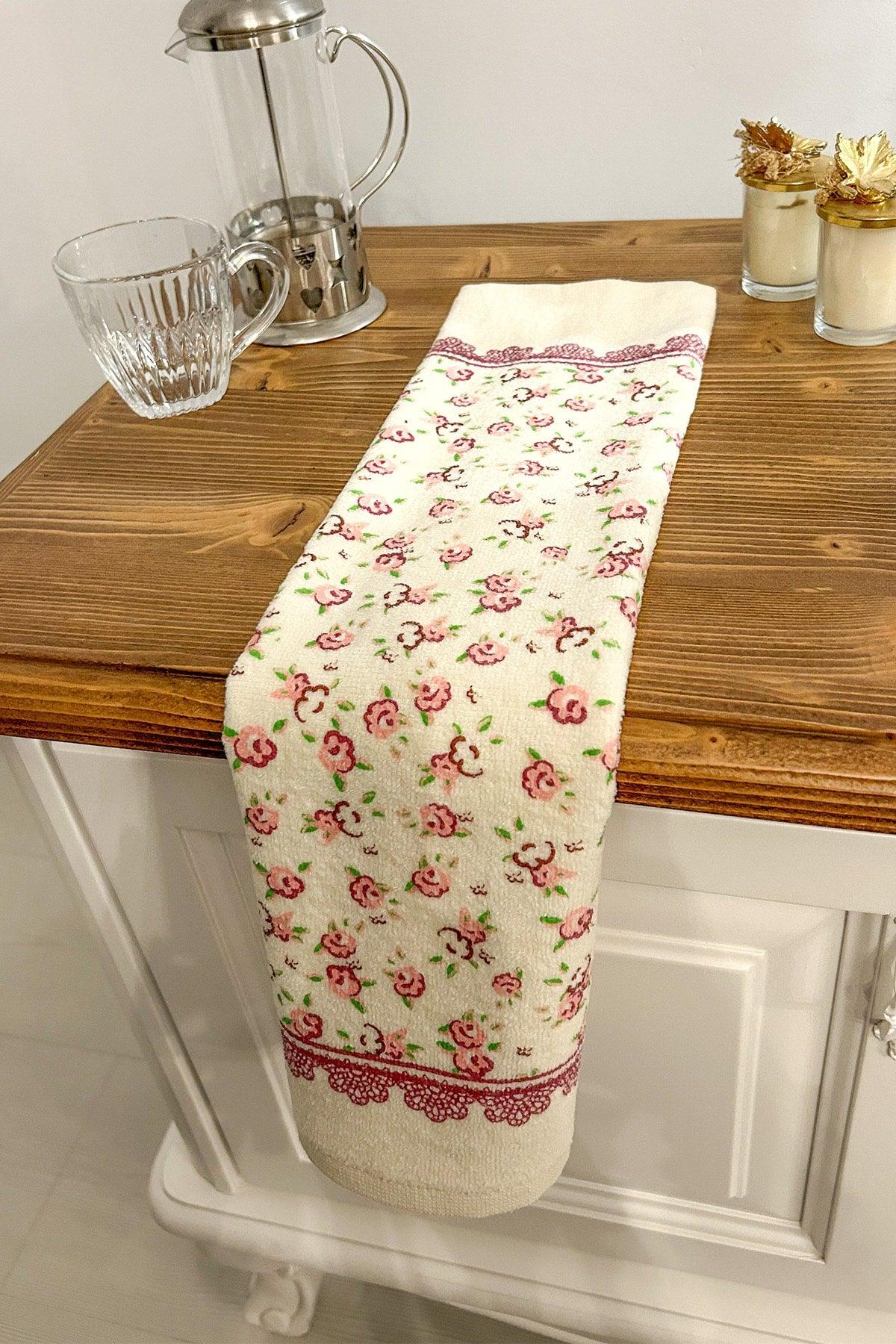 Kitchen Cotton Printed 30x50 cm Hand Face Kitchen Towel Soft Patterned Water Absorbent Towel - Swordslife