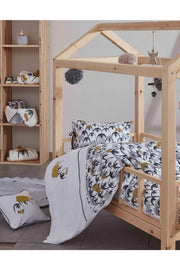 Pingu Organic Cotton Baby Duvet Cover Set White - Anthracite