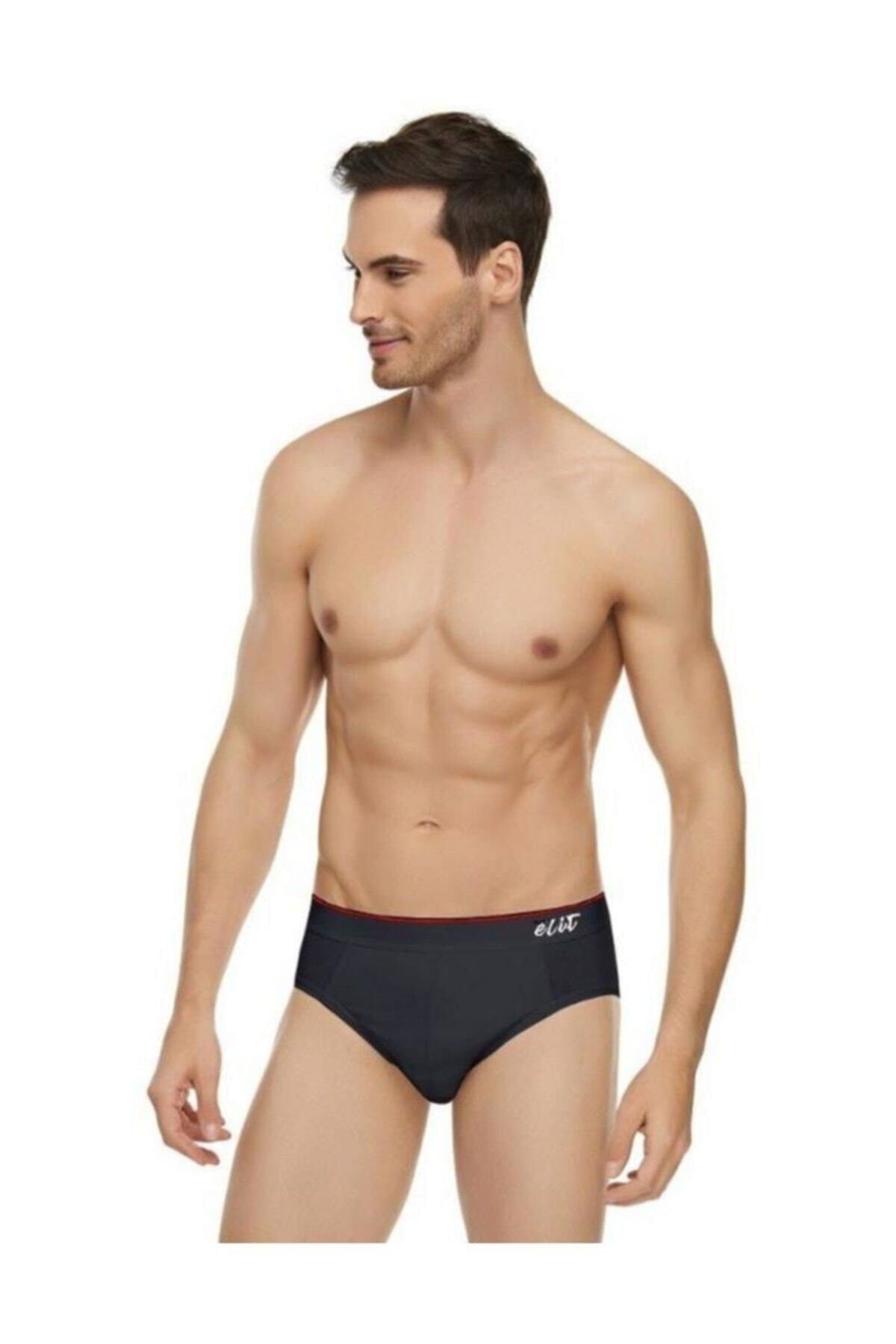 Men'S Black 3-Pack Lycra Cotton Belt Slip