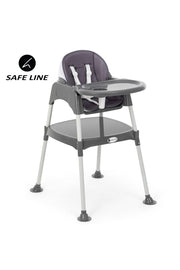 Desk Padded Highchair Dark Gray