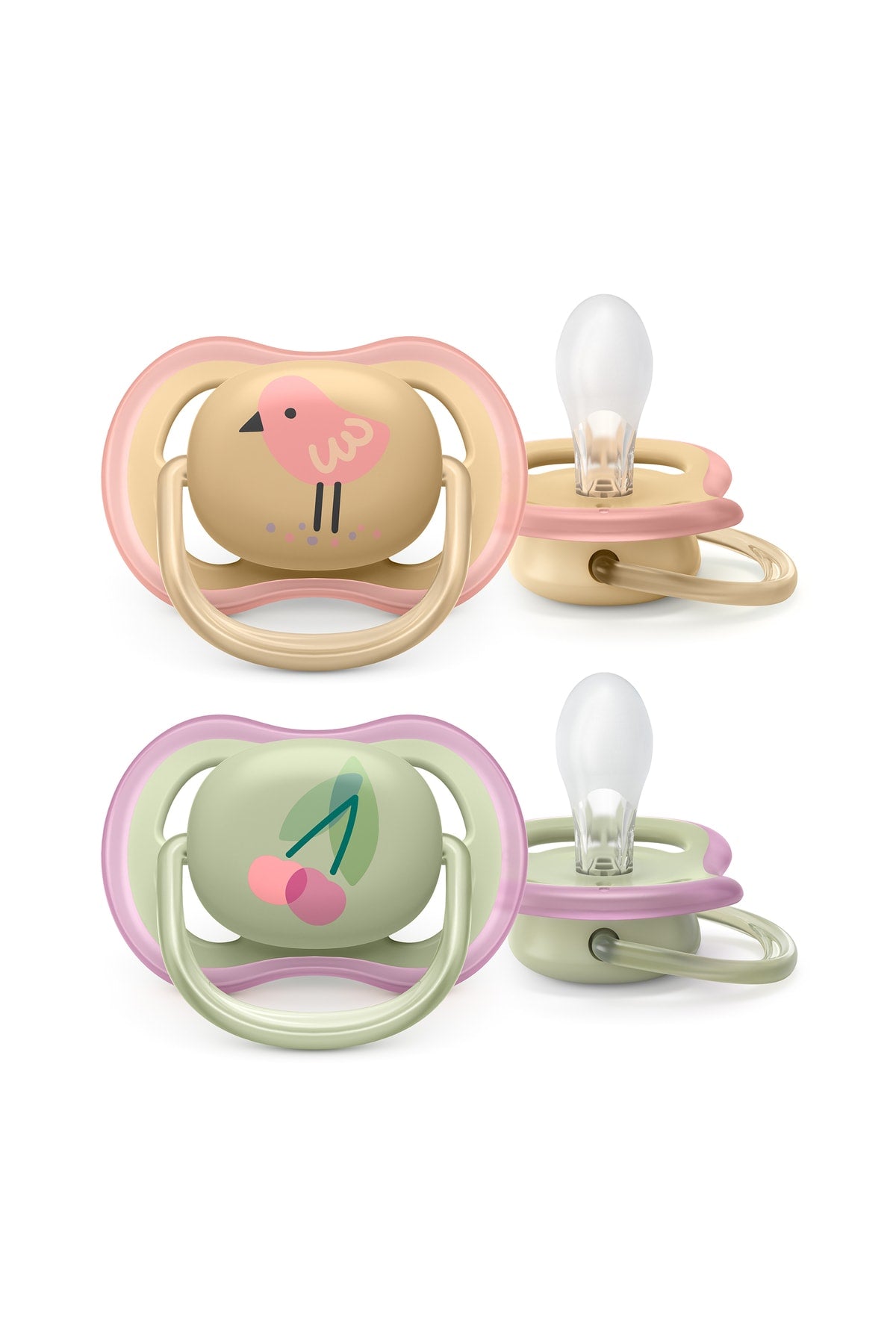 Scf085/13 Ultra Air Pacifier 0-6 Months 2 Pair Girl