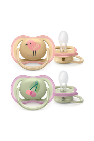 Scf085/13 Ultra Air Pacifier 0-6 Months 2 Pair Girl