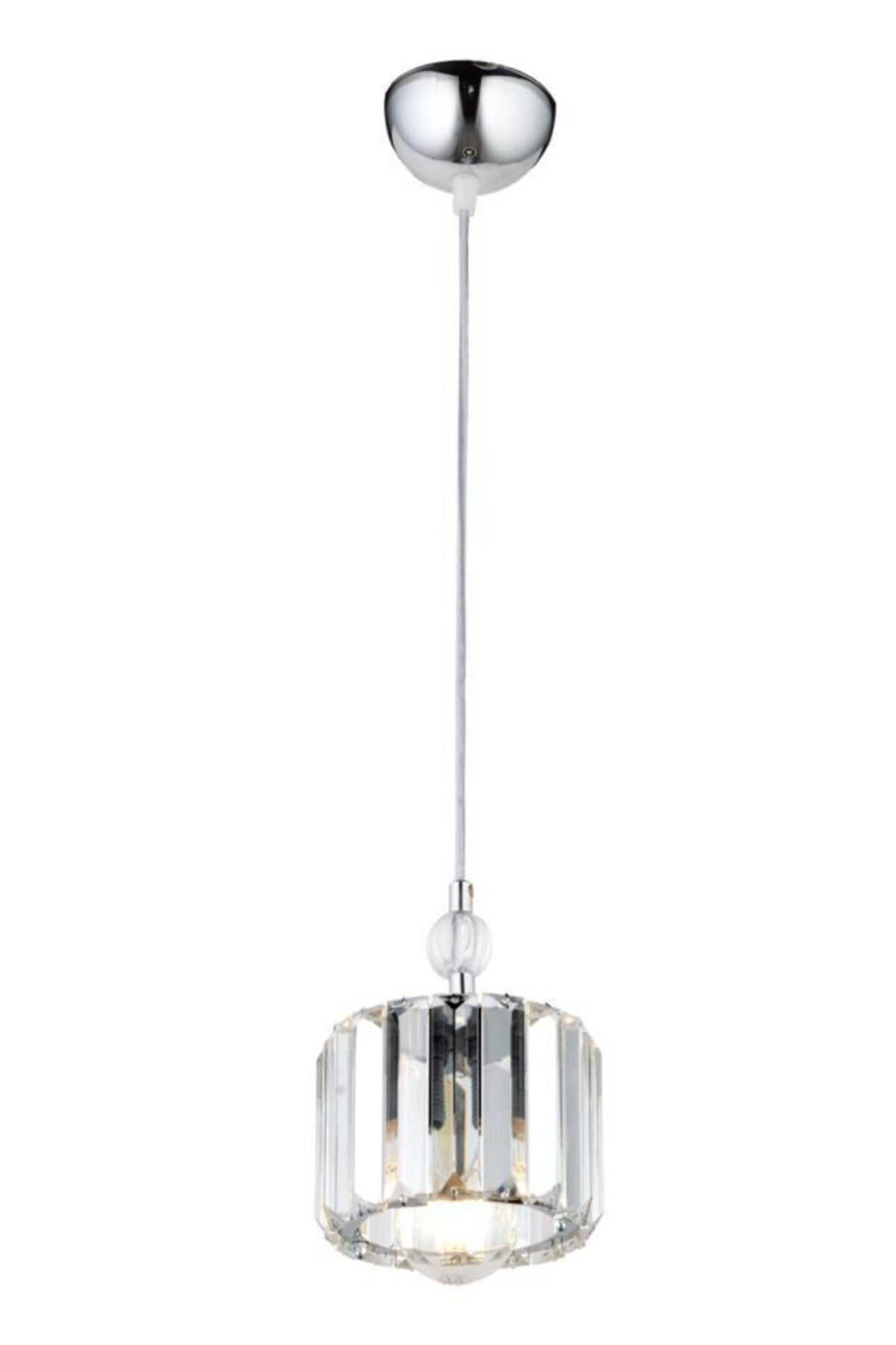 Dolunay Single Y-10 Chrome Stone Plumbing Chandelier