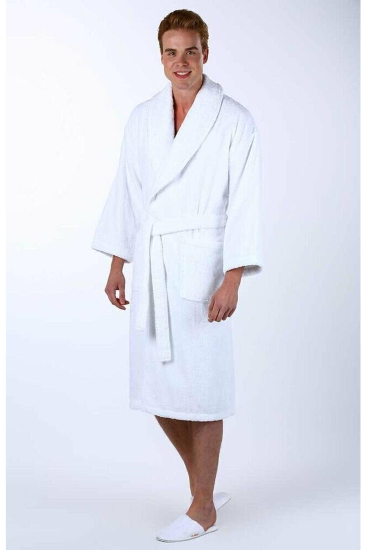 Imperial Shawl Collar Bathrobe White Xxl Size - Swordslife