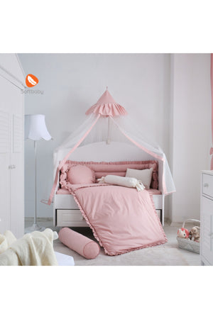Elegance Pink Katkat Crib Bedding Set