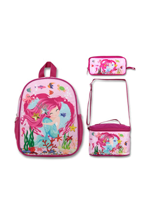 swordslife Mermaid Kindergarten Bag Lunch & Pencil Bag Set