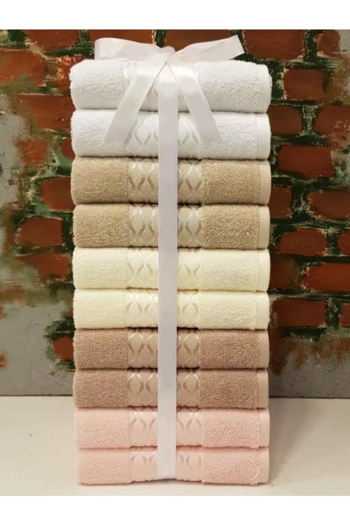 Elissa Towel 10 Pieces 50x80 Cotton Hand Face Towel - Swordslife