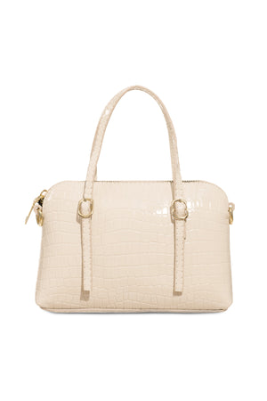 Women'S Leather Look Double Handle Bag