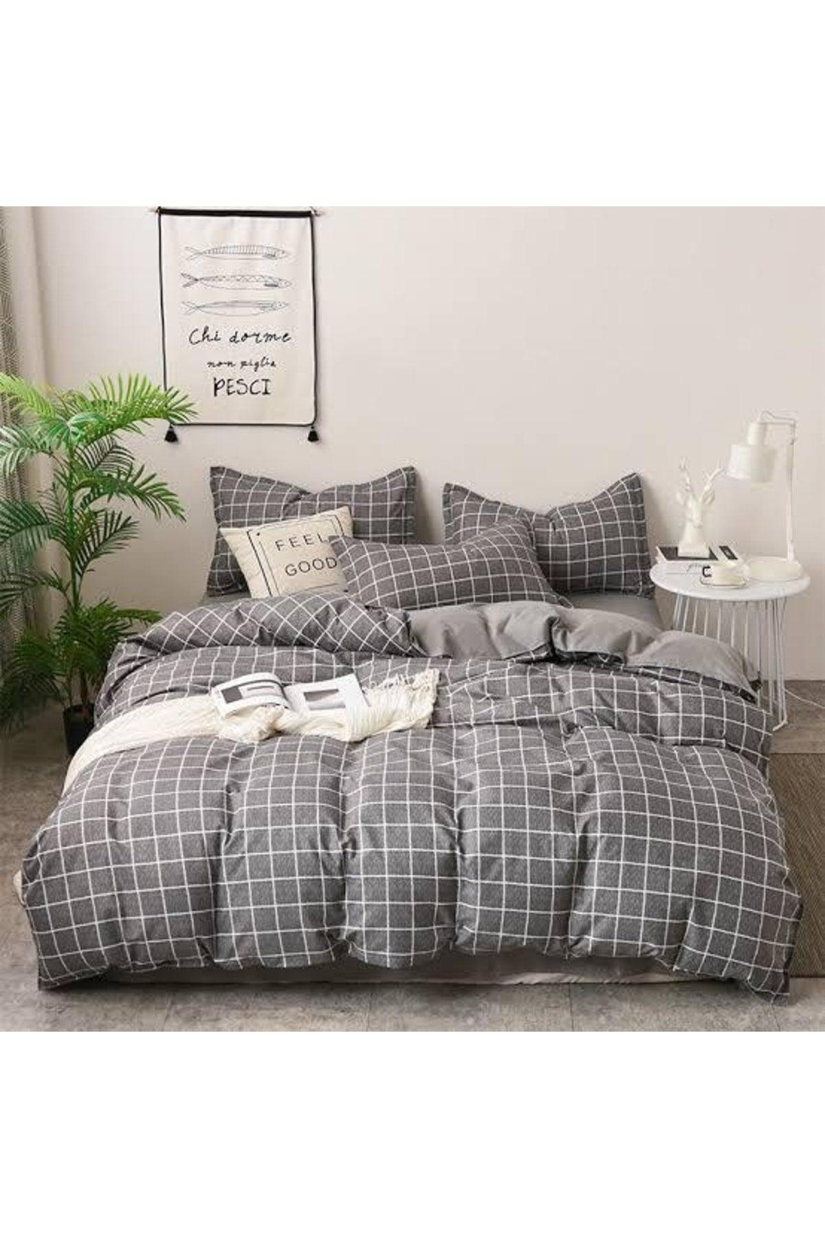 Double Double Sided Duvet Cover Set Smoked Square - Swordslife