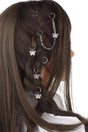 Butterfly Detail Hair Earring Clasp Set - Swordslife