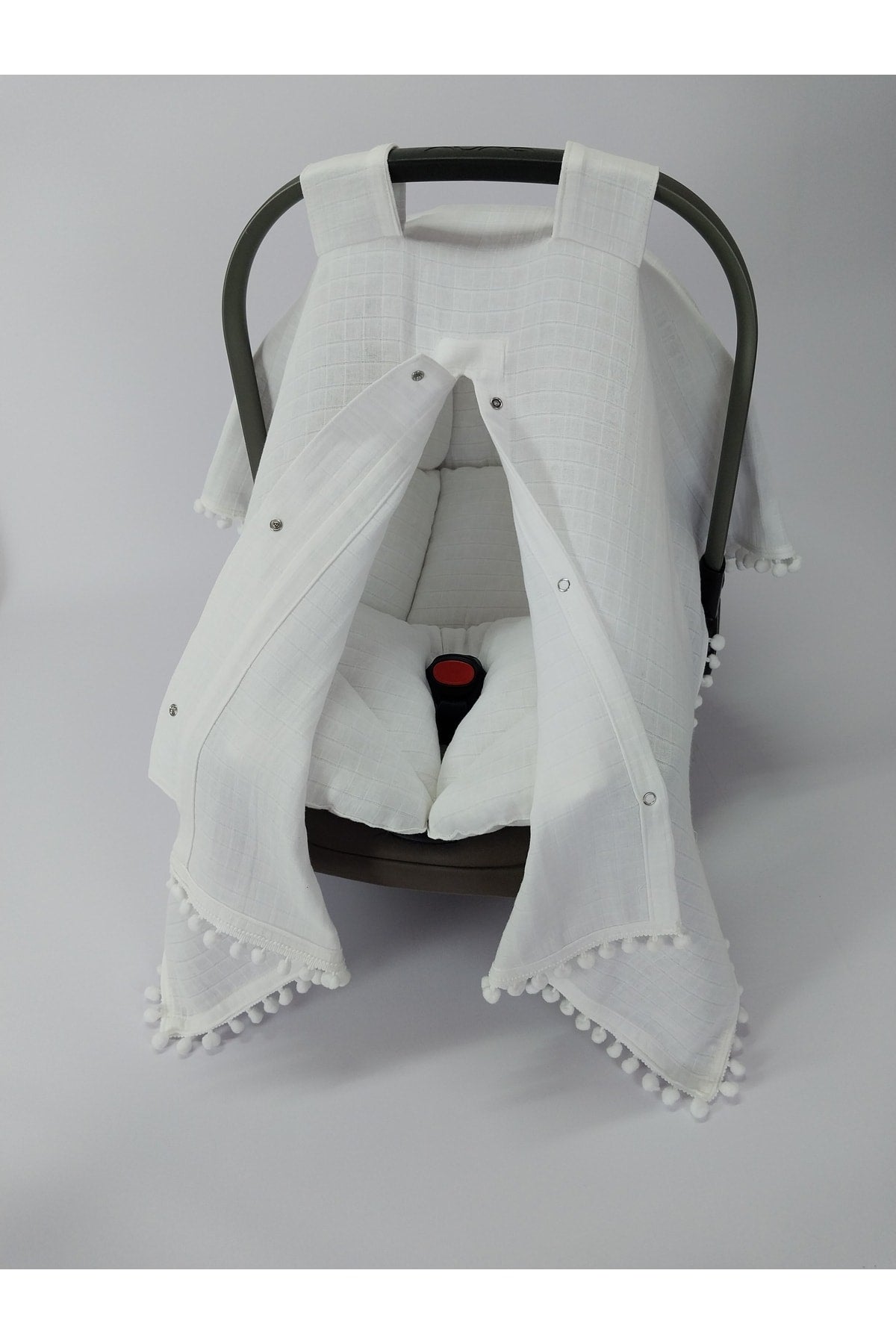 Muslin Fabric Stroller Cover Stroller Cushion Set Of 2