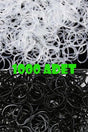 500 Pieces Black 500 Pieces Transparent Total 1000 Pieces Hair Braiding Elastic - Swordslife