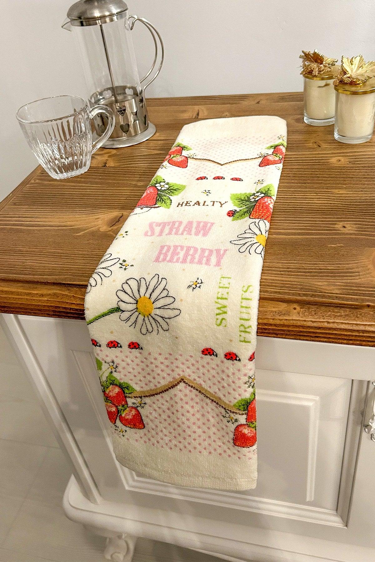 Kitchen Cotton Printed 30x50 Cm Hand Face Kitchen Towel Soft Patterned Water Absorbent Towel - Swordslife