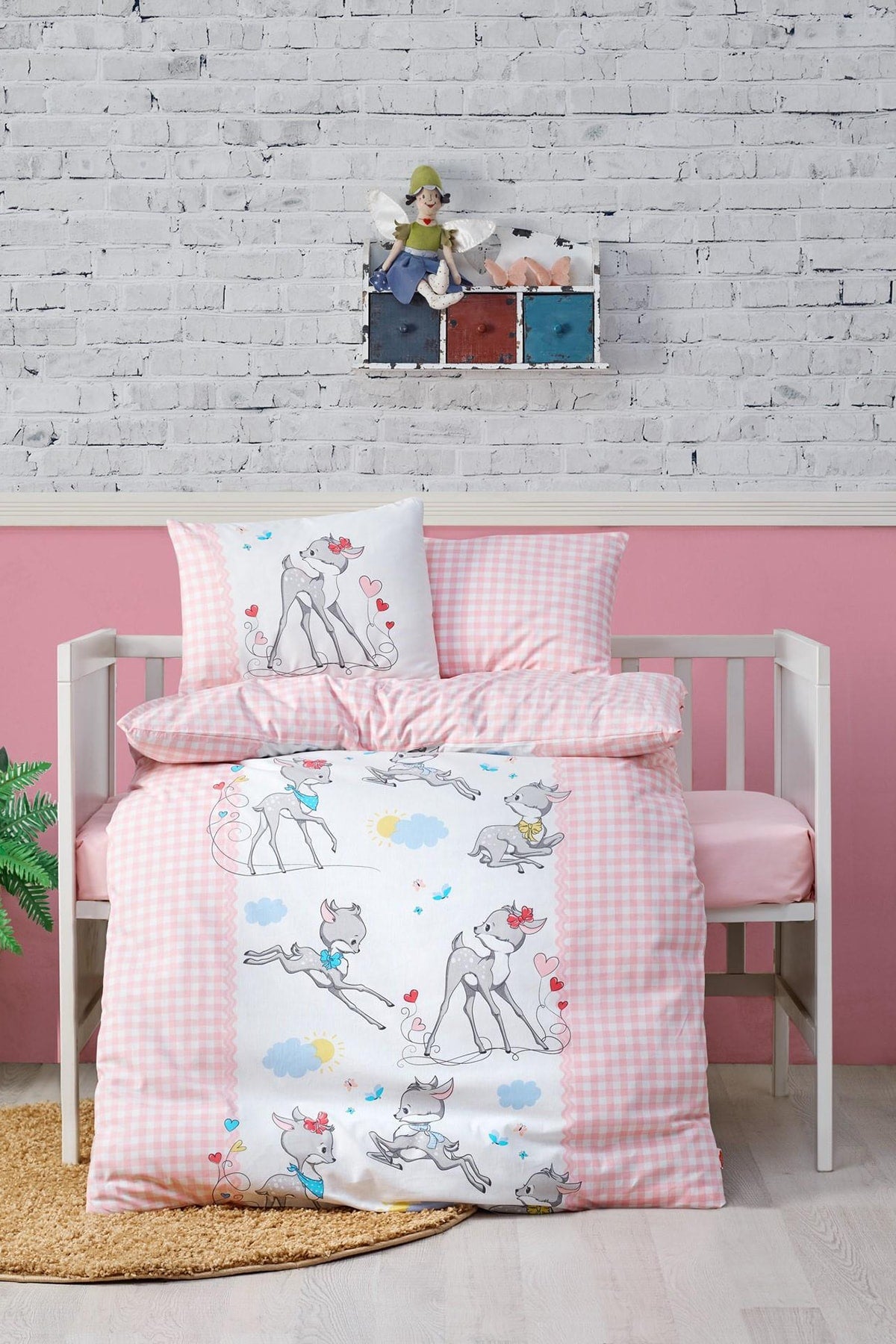 Baby Duvet Cover Set Bambi Pink