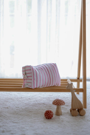 Atelier Babbi Care Bag - 100% Organic Cotton - Pink Striped