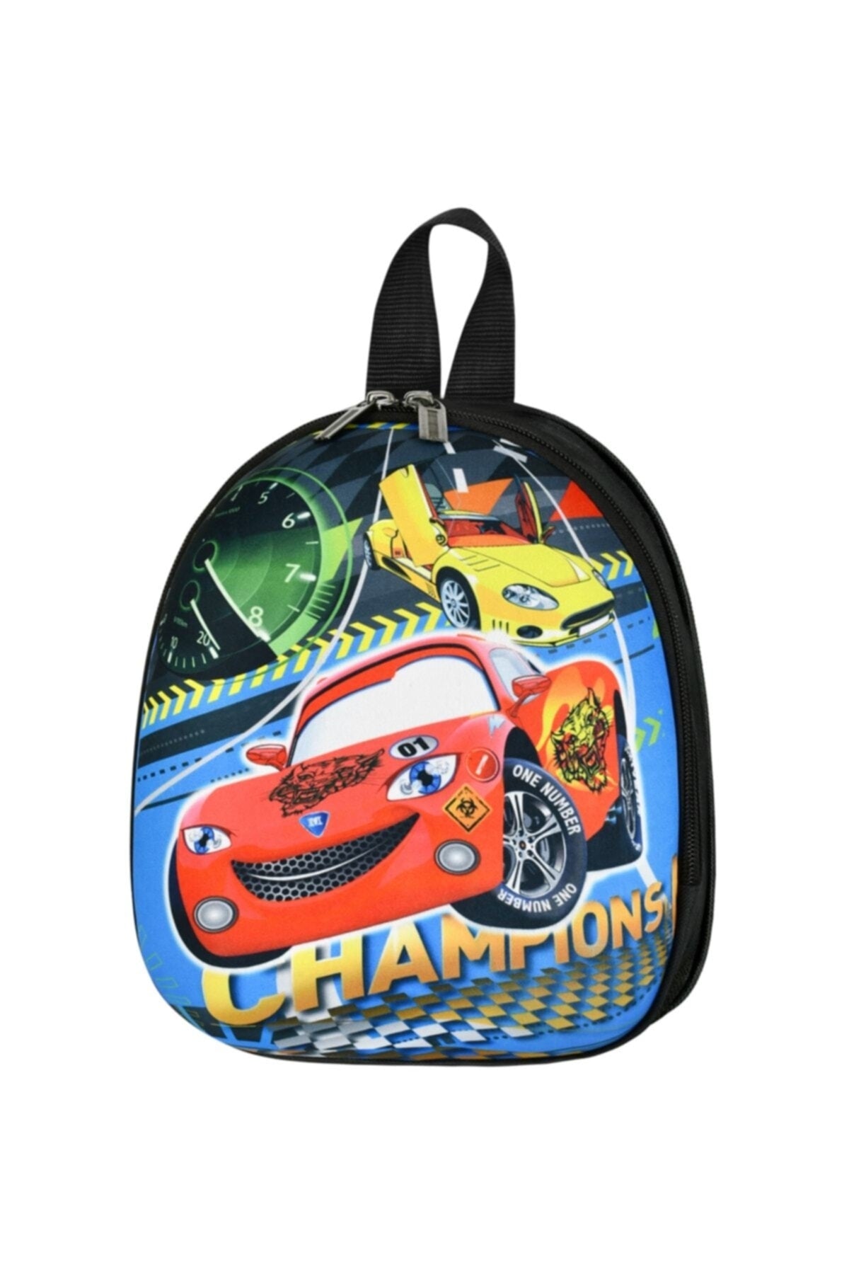 3D Embossed Cars Kindergarten Nursery And Daily Use Backpack 2-6 Years