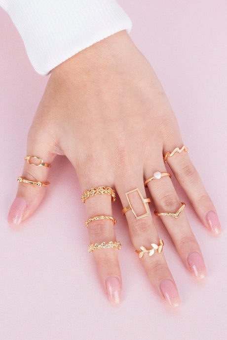 Pearl And Olive Branch Figured 10 Ring Combination 023 - Swordslife