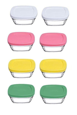 Pudding Glass Storage Container With Lid 8 Liter Breakfast 310Cc