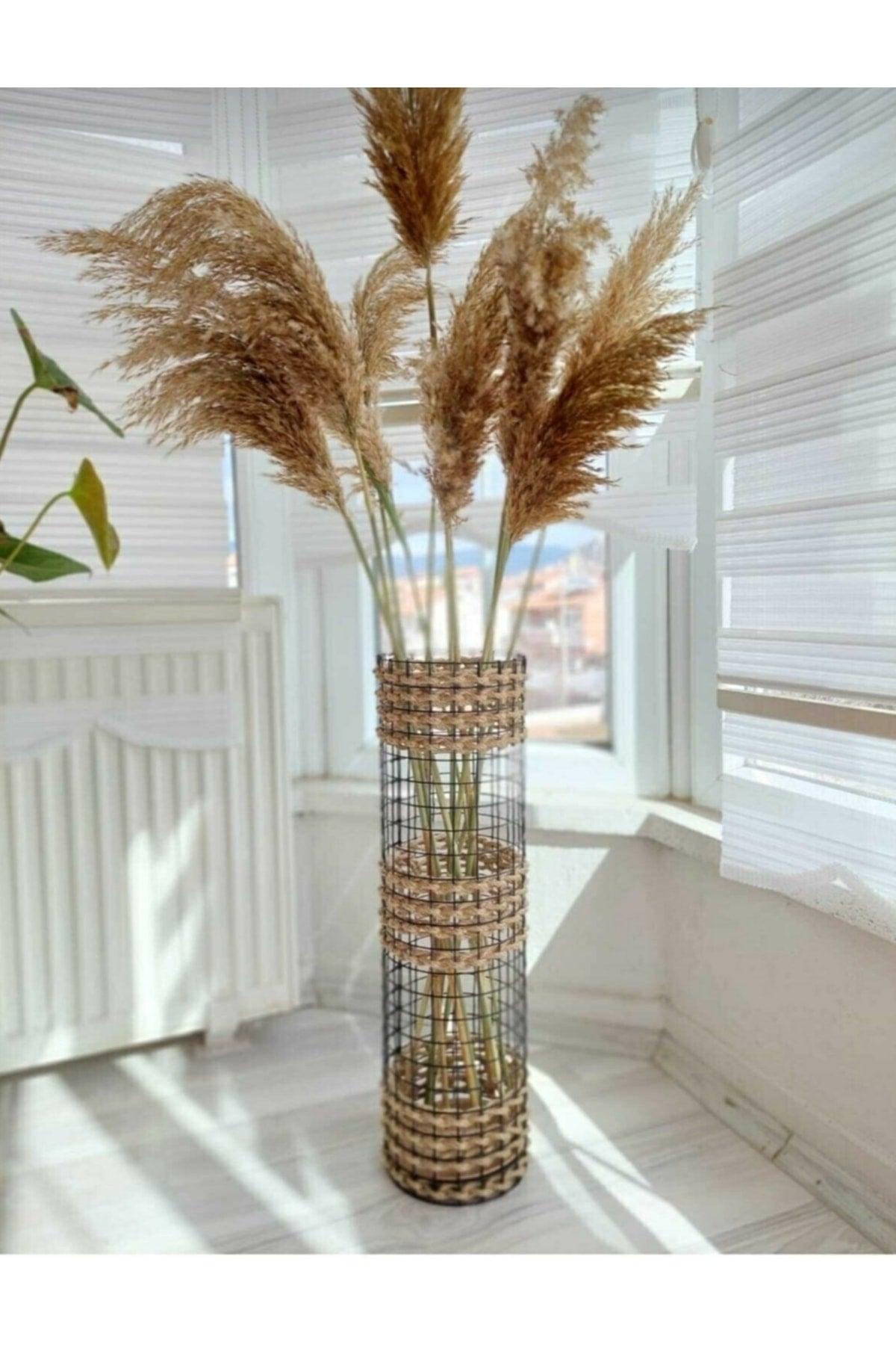 Metal Wire Mesh Braided Special Design Pampas Vase 60 Cm - Swordslife