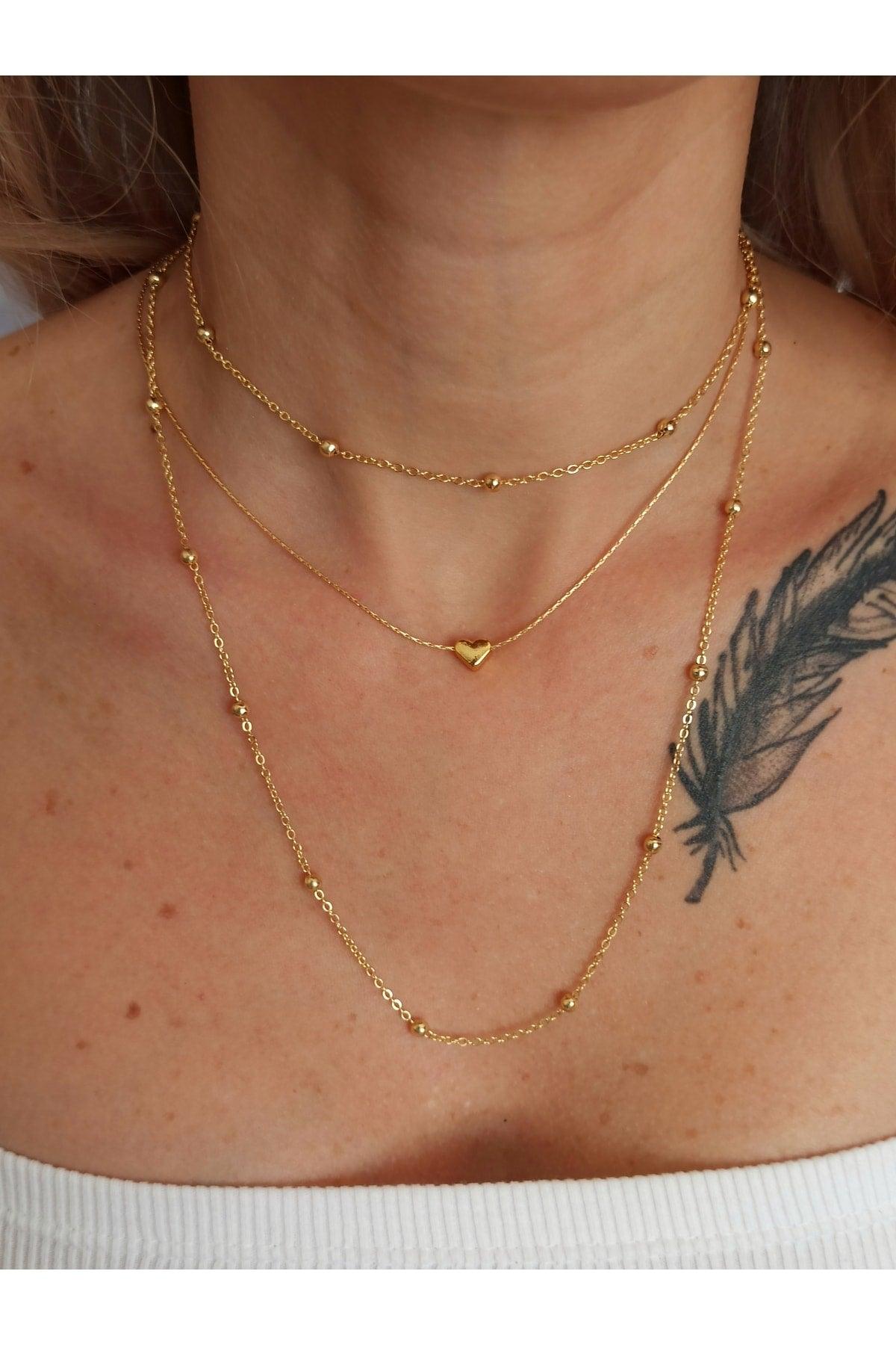 Heart Necklace 3 Piece Combination - Swordslife