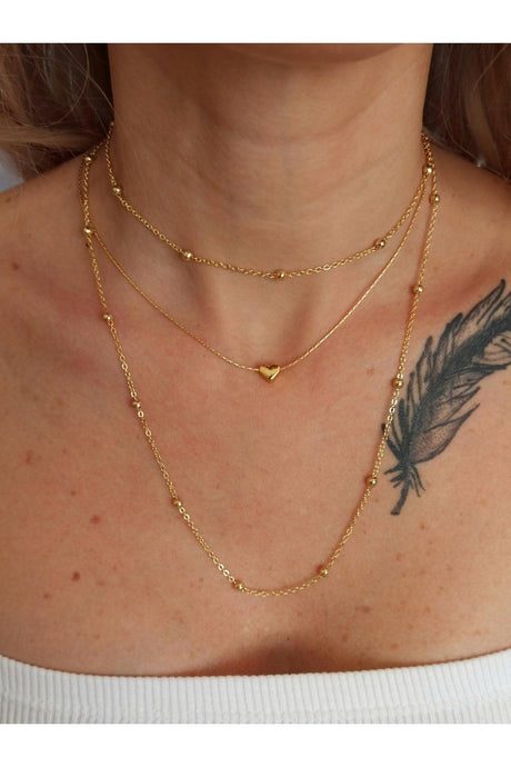 Heart Necklace 3 Piece Combination - Swordslife