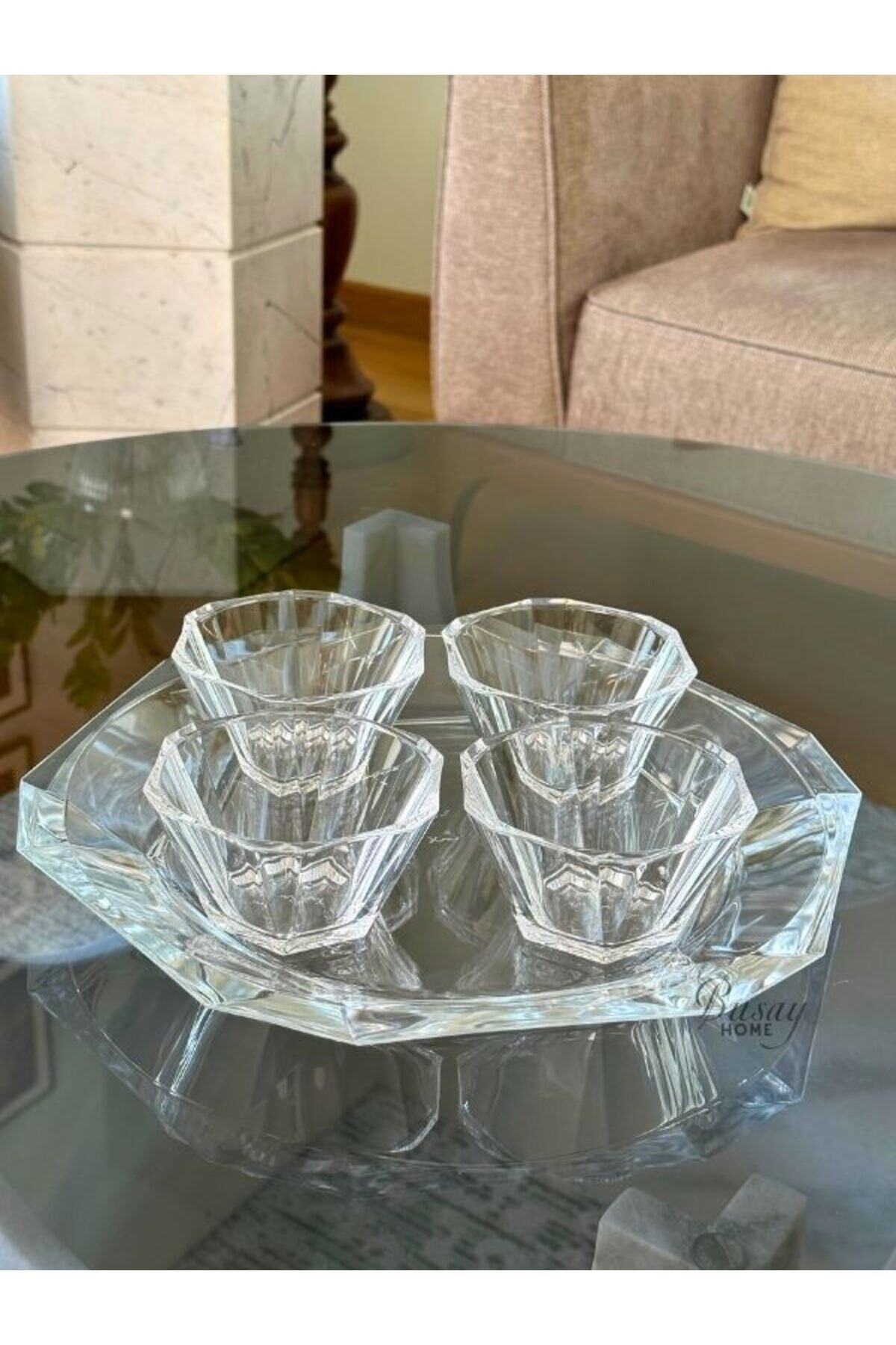 Set of 6 Nude Reflection Series Crystal Glass Bowl, Presentation, Snack Bowl, Serving Bowl, Serving Bowl