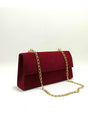 Women's Bag Claret Red Suede - Swordslife
