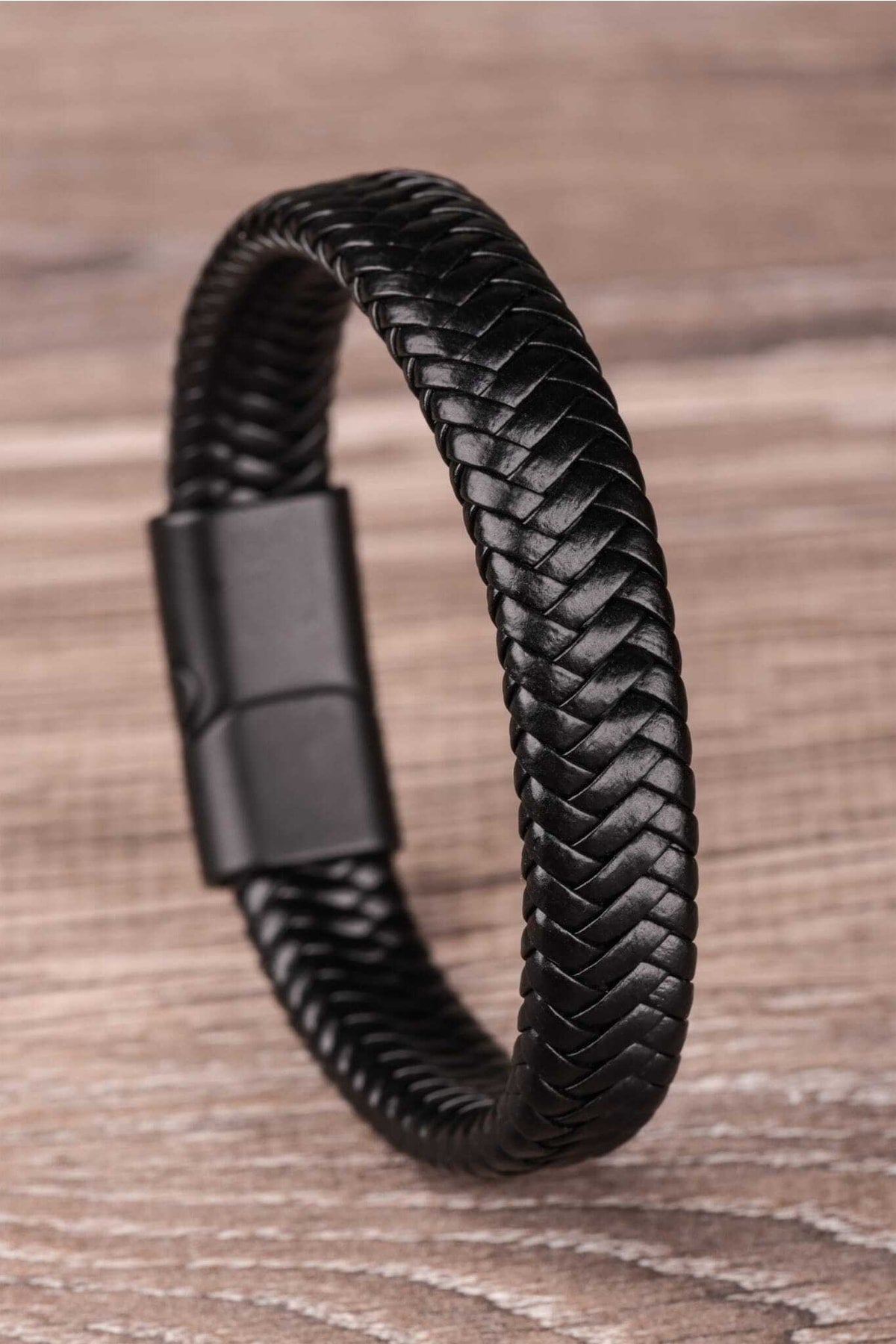Magnet Vegan Leather Men'S Bracelet