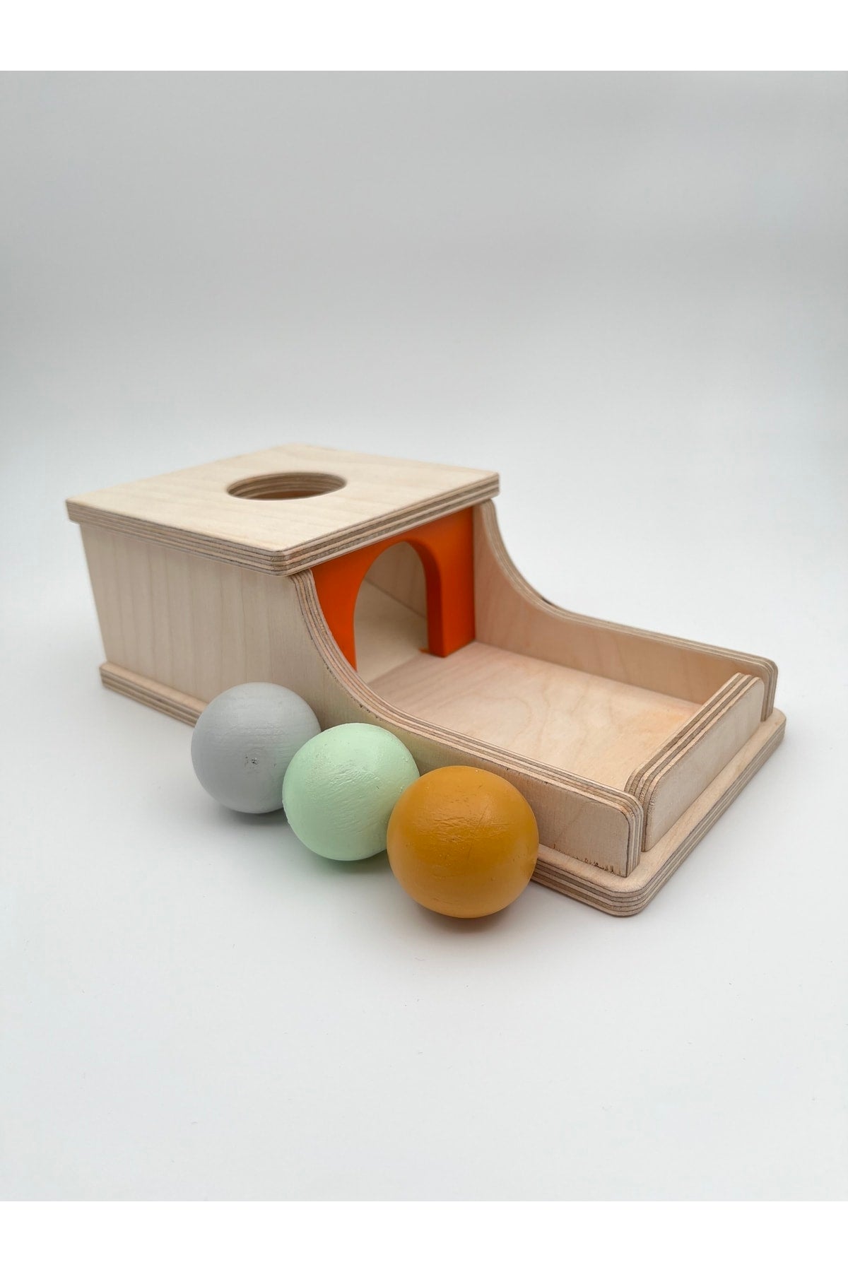 Montessori Continuity Box, Pastel Colored Balls, Educational Wooden Toy