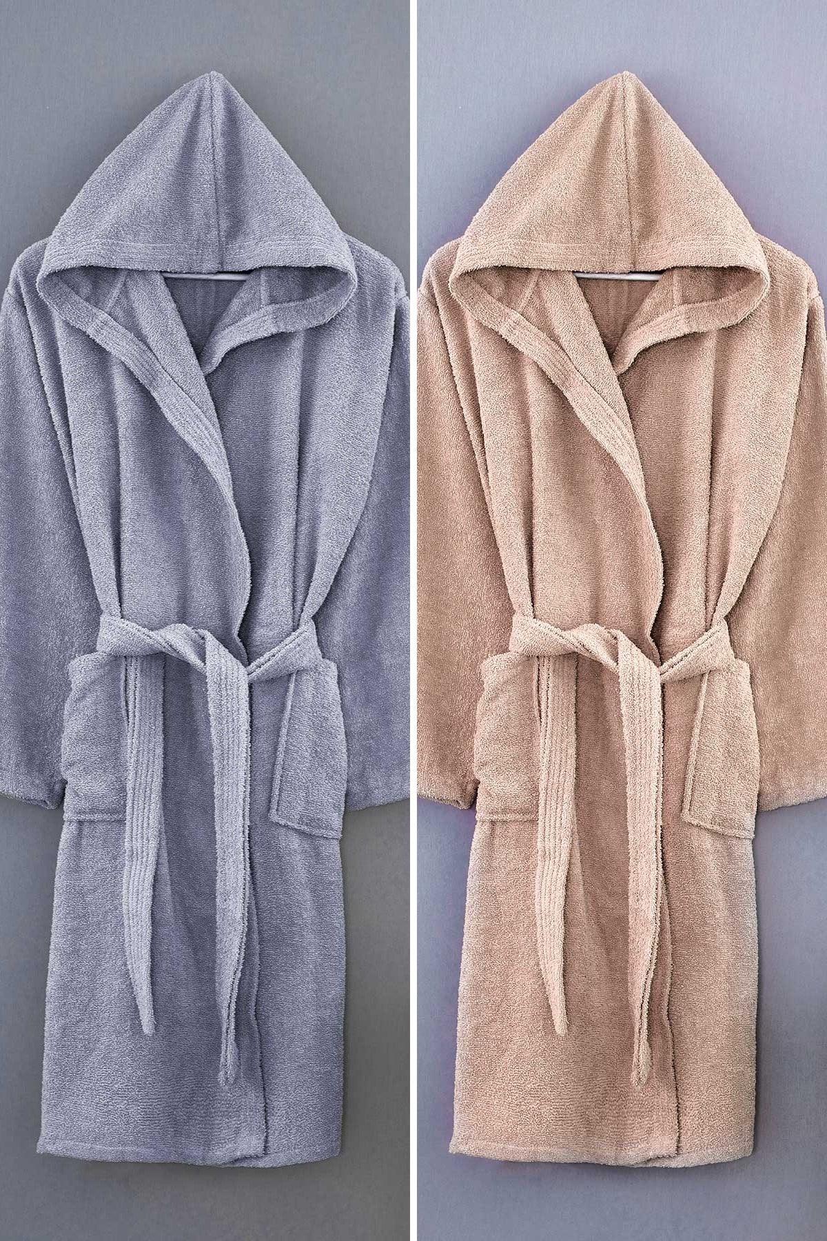 100% Cotton Hooded Bathrobe Set - Swordslife