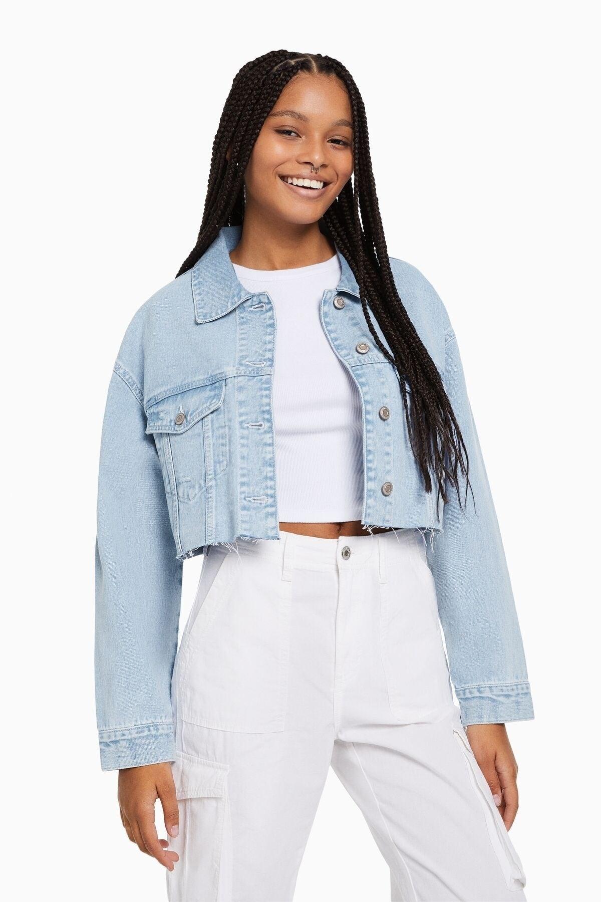 Cropped Denim Jacket - Swordslife