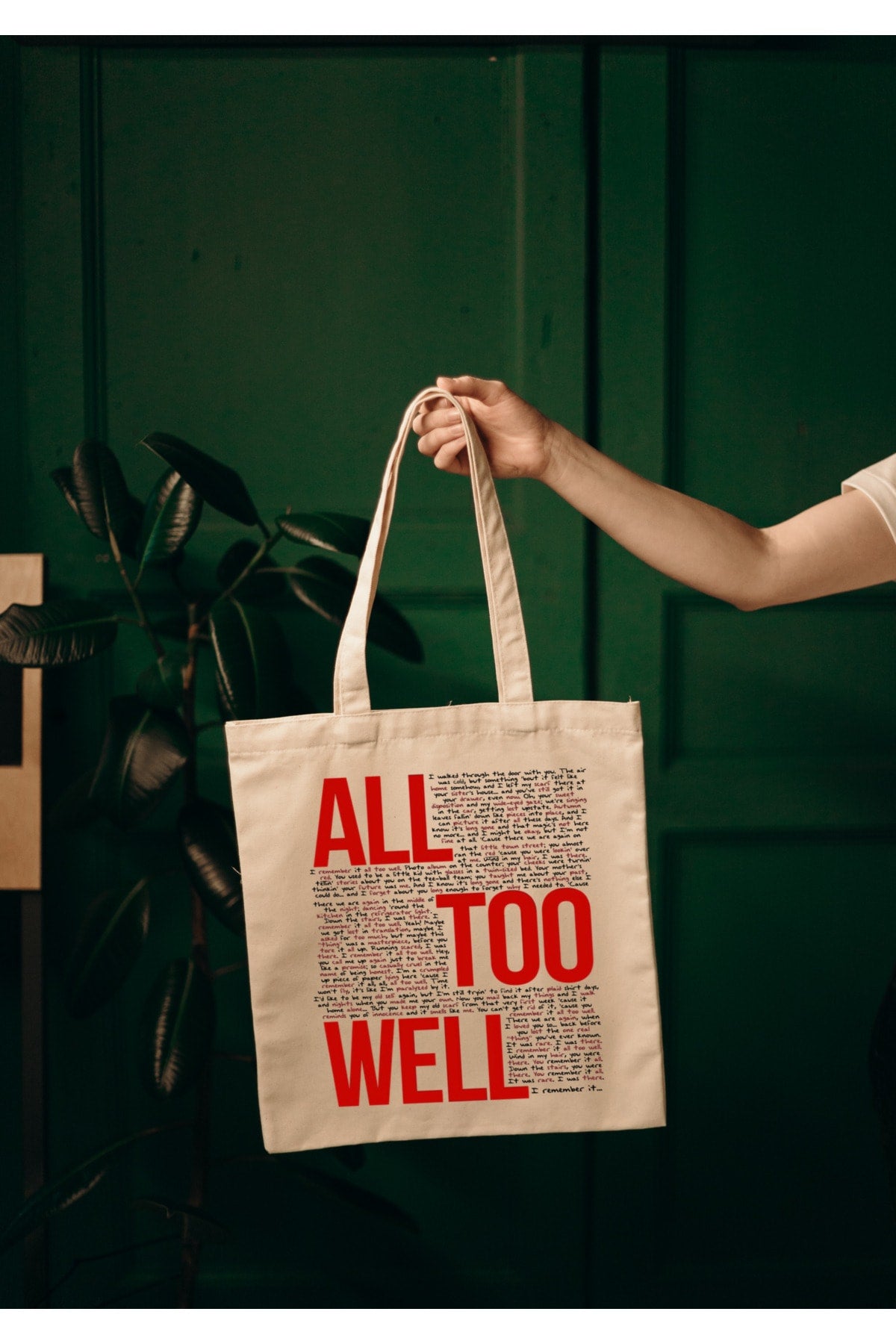 Taylor Swift All Too Well Design Tote Bag