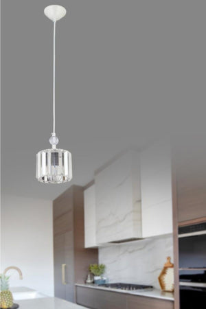 Dolunay Single White Stone T. Y-10 Crystal Stone Plumbing Chandelier