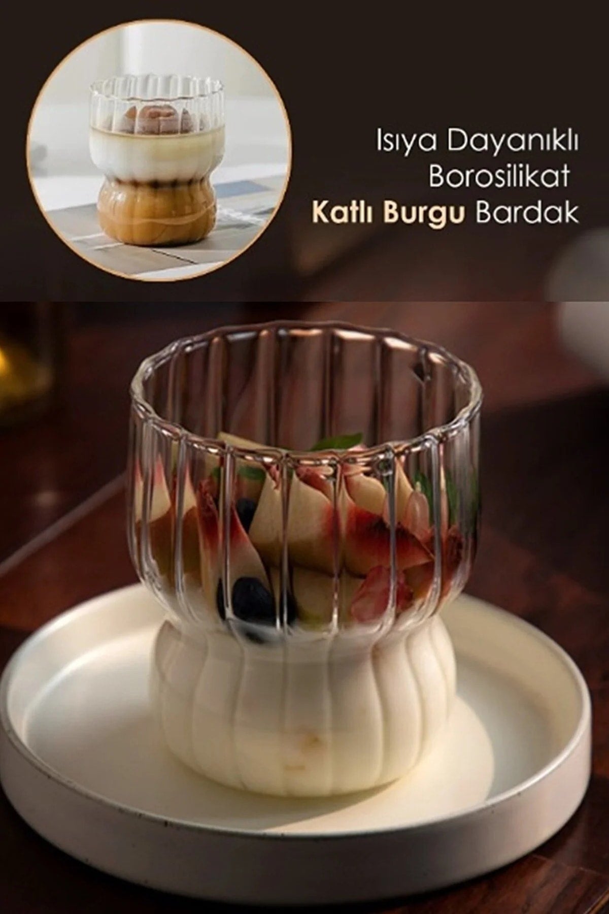 Heat Resistant Borosilicate Layer Screw Cup | Coffee And Presentation Glass - 1 Piece 260 Ml