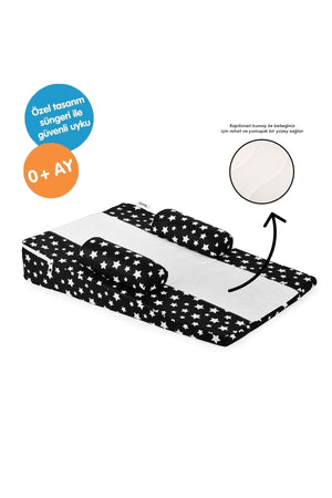 Multifunctional Washable Cover Orthopedic Baby Reflux Mattress-Gas Relief Baby Reflux Pillow Black