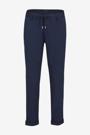 Dark Navy Blue Chino Lace-Up Sport Trousers