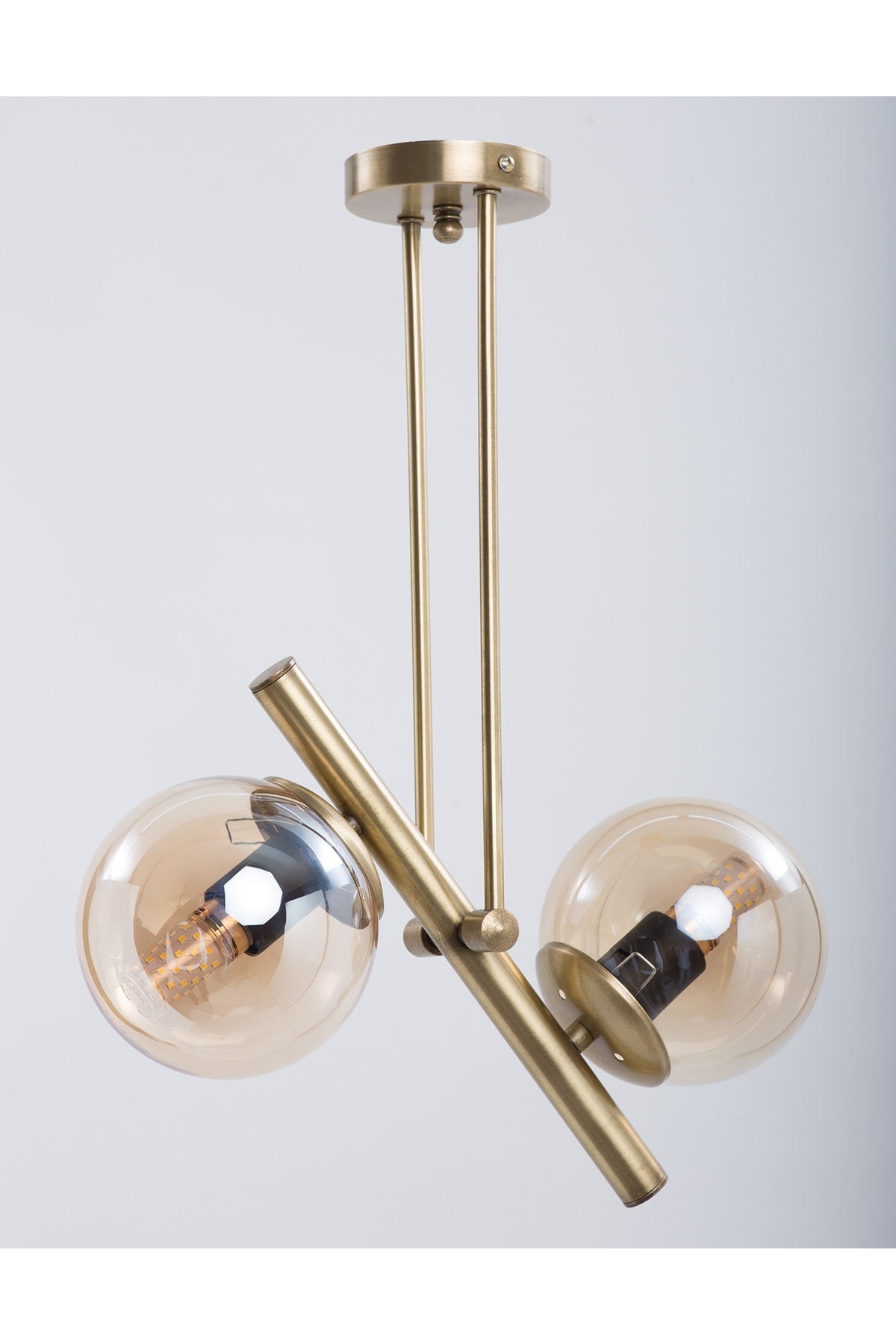 Libra Antique Coated Honey Glass Chandelier