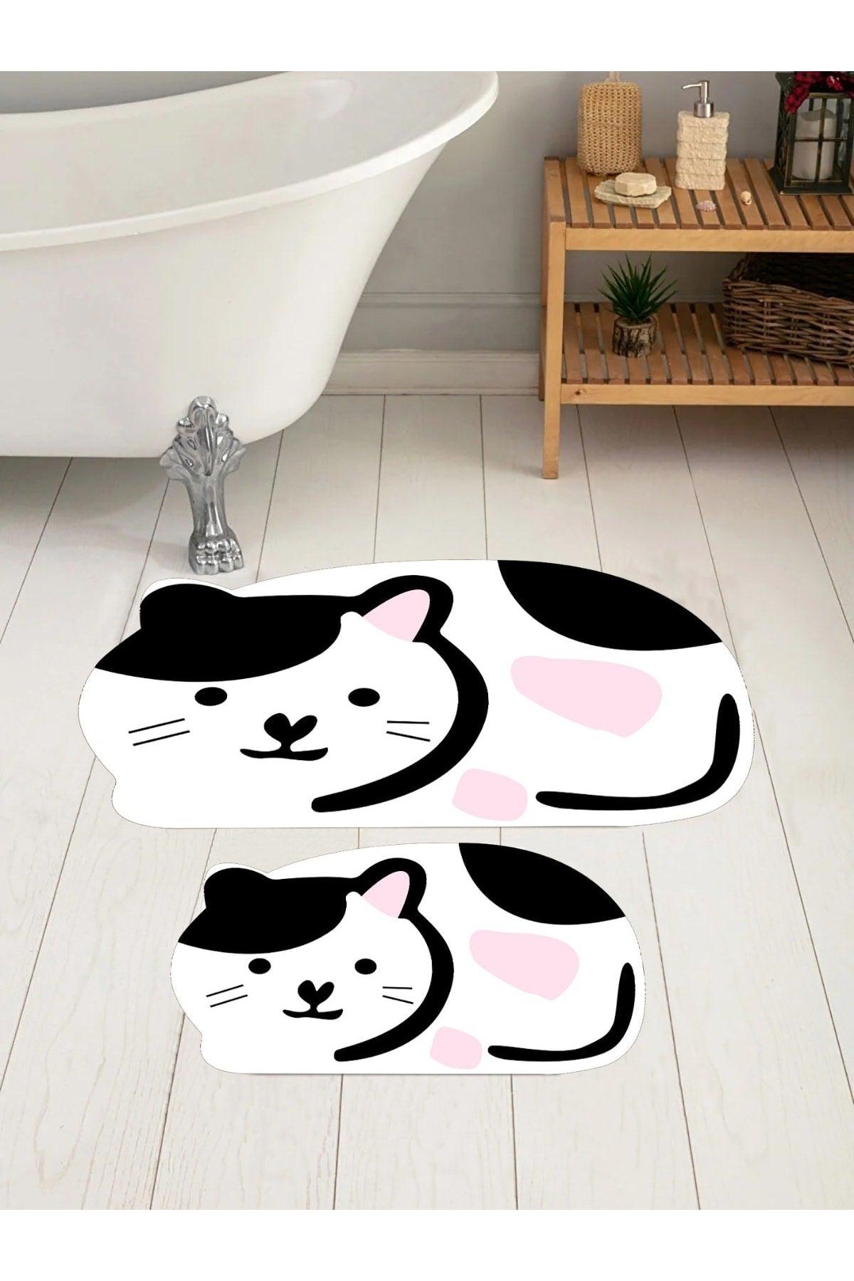 Cat Bath Mat, Closet Set, Non-Slip Floor Closet Set, Decorative Mat, Dowery - Swordslife