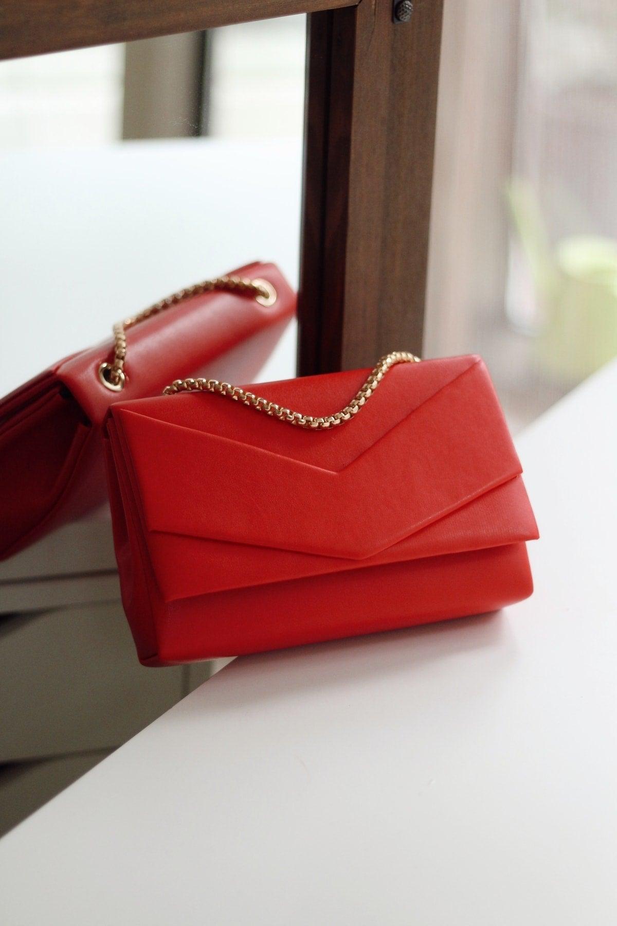Women's Red Envelope Box Shoulder Bag - Swordslife