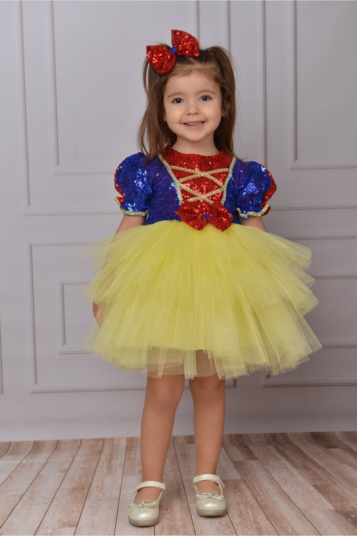 Girl Yellow Snow White Special Occasion Birthday Evening Dress