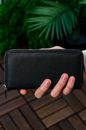 Unisex Vegan Leather Card Holder Wallet With Phone Compartment Xclub Model