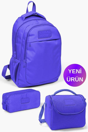 Kids Lavender 3-Piece School Bag Set Goset0114402