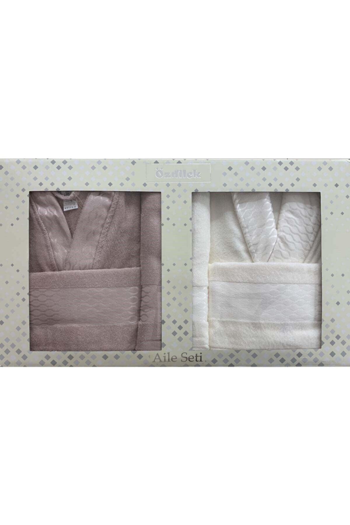 Elissa Cream Beige Family Bathrobe Set - Swordslife