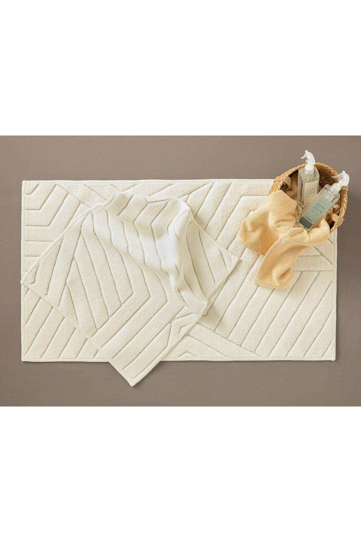 Ondulat Din Bumbac Set Covora? Pentru Ecru-beige Deschis - Swordslife