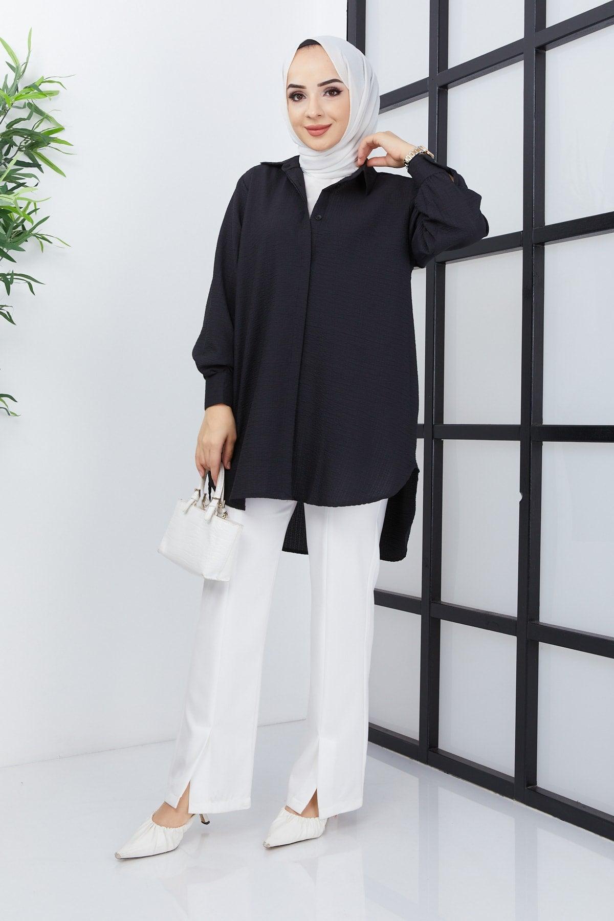 Women's Hijab Oversize See-through Shirt - Swordslife