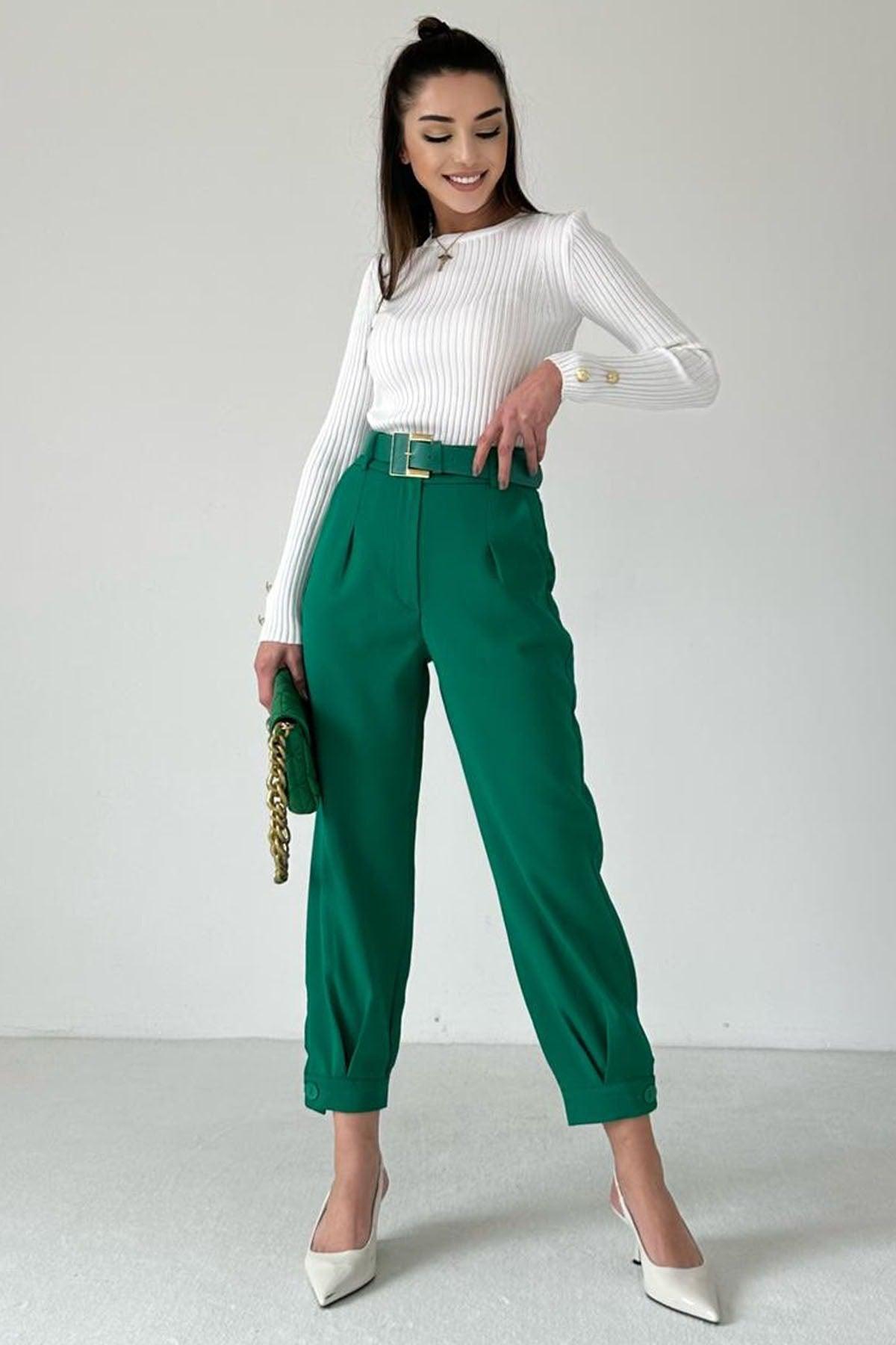 Women's Belt Premium Carrot Trousers - Swordslife