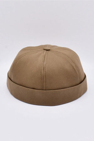 Brown 100% Cotton Cap Docker Hat