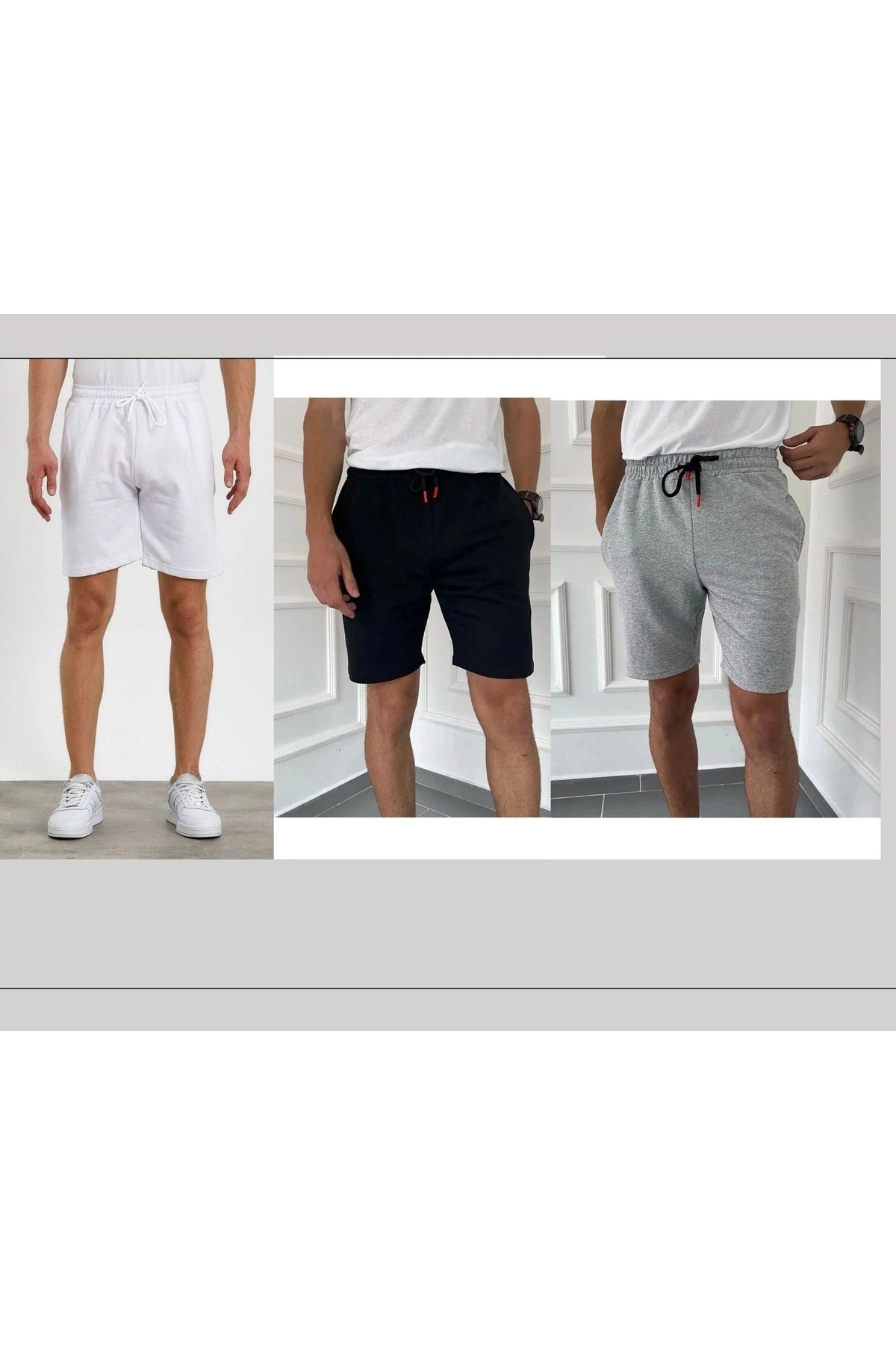 Unisex Men'S 3 Pcs Shorts Black